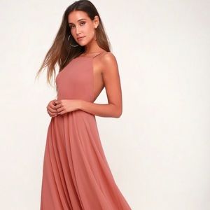 Lulus Mythical kind of love dusty rose dress size medium